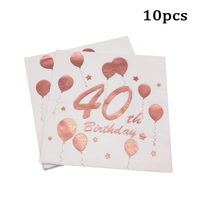 Paper napkin 30 40 50 60 Years Old