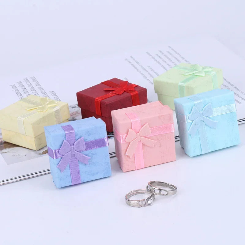 12pcs Jewelry packaging box Multi-color 4*4*3CM