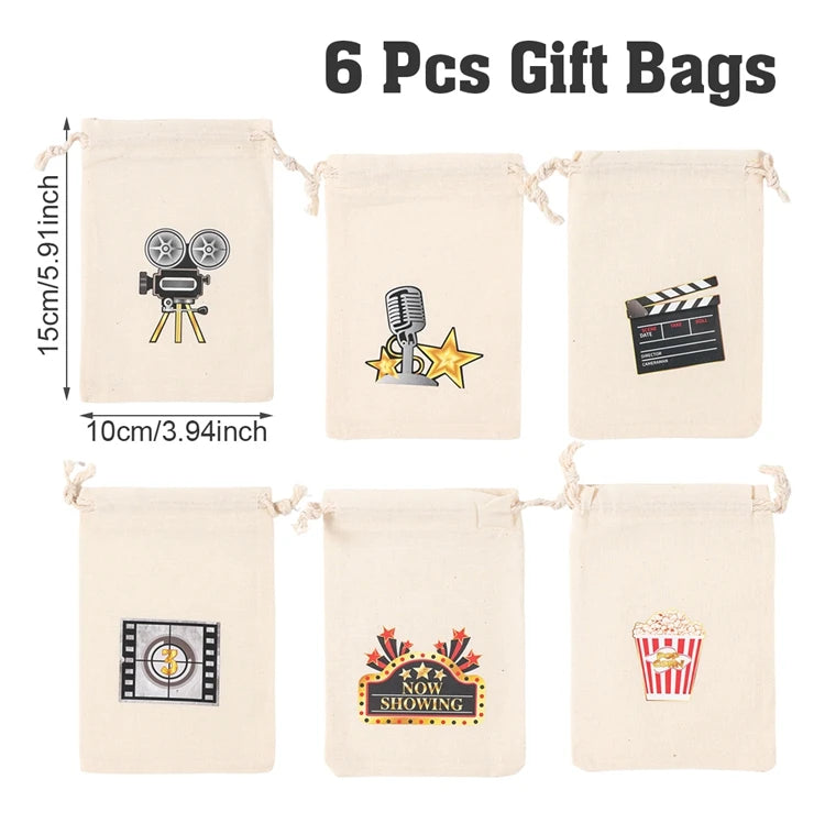 Animal character Gift Bags for Party 6pcs
