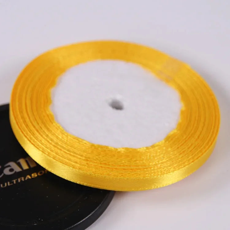 Silk Satin ribbons 22 meters/roll 6mm