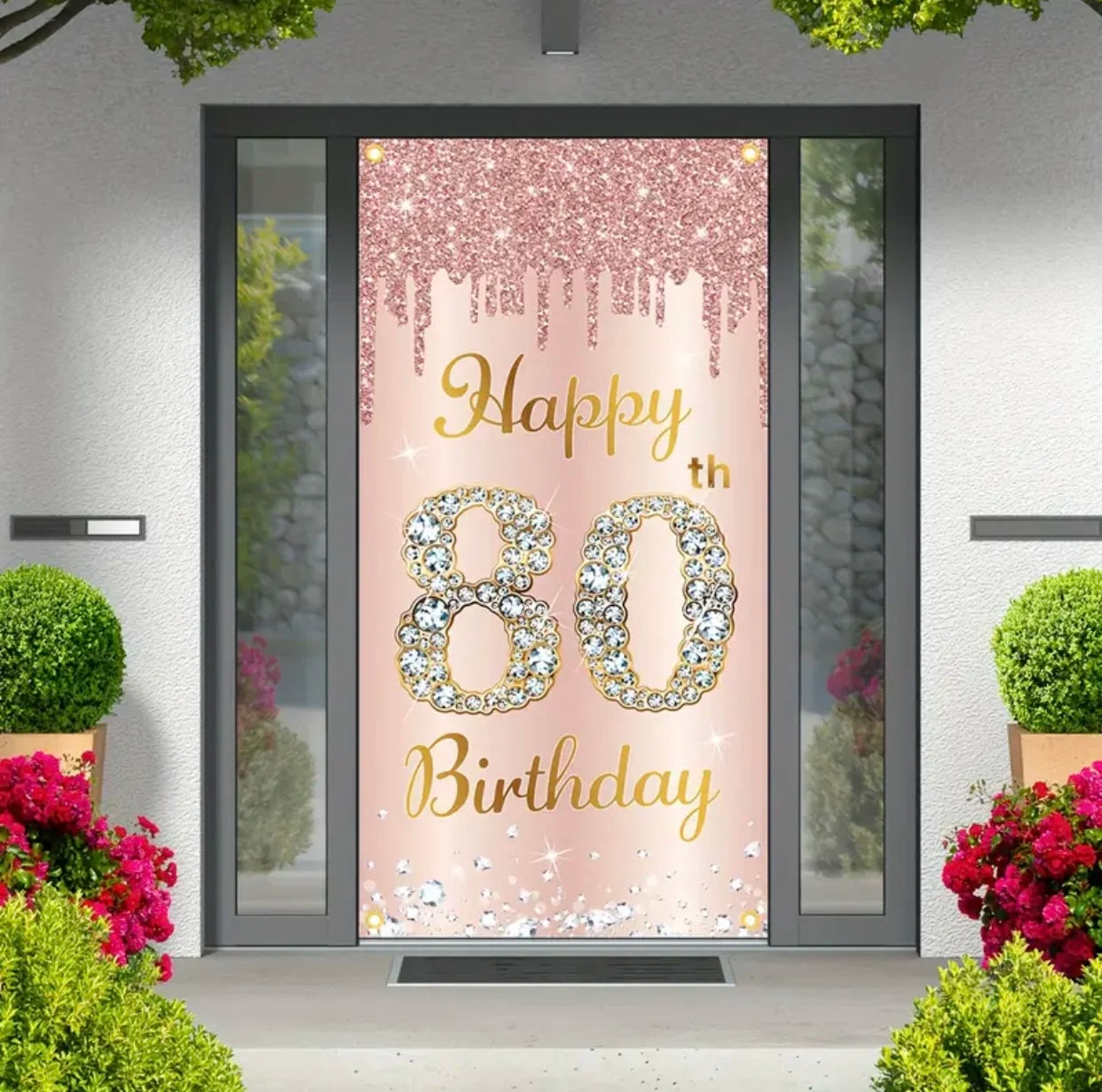 Happy Birthday Theme Decor Door Cover