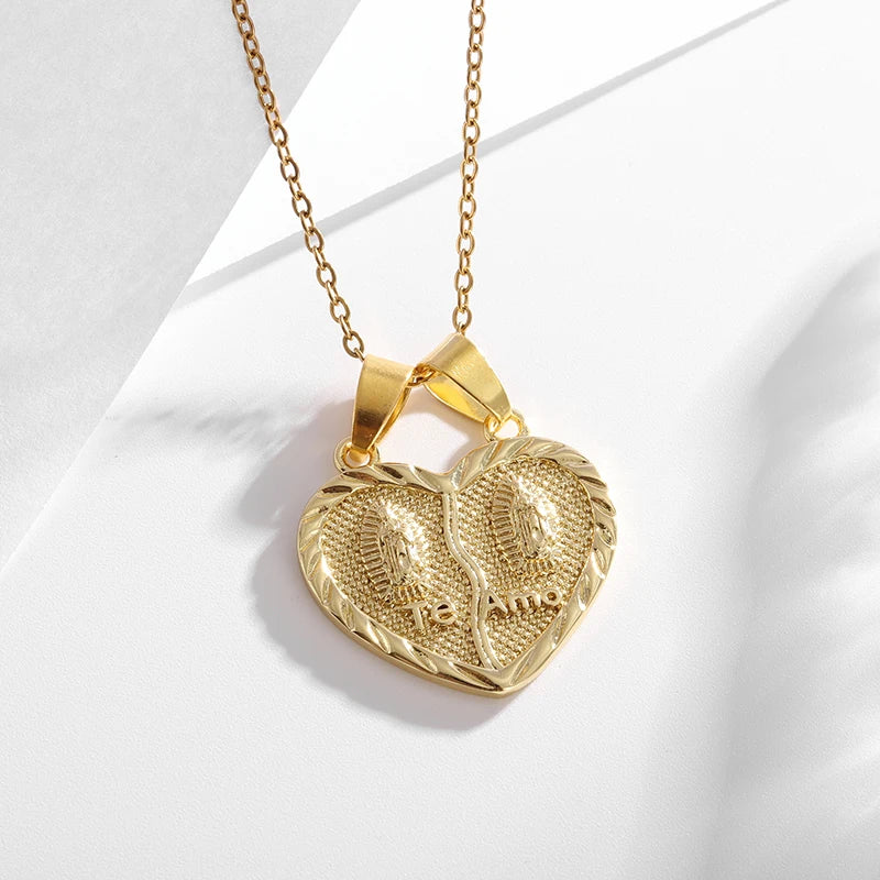 Catholic virgin Mary pendant necklace