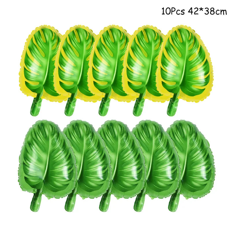 Jungle party green latex balloons