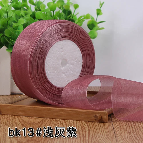 Dark purple Organza ribbons 45Meters/lot