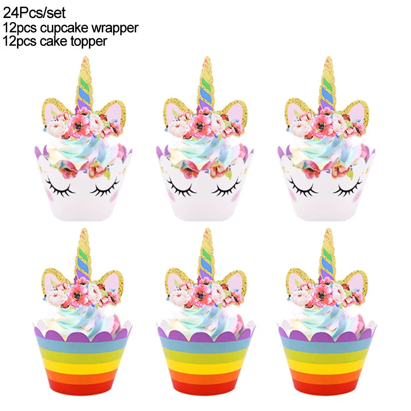 Rainbow Unicorn Balloon 32 inch 1Set