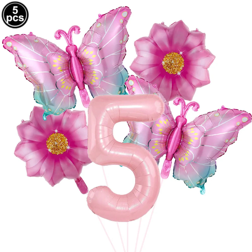 Colorful Butterfly balloons 5pcs