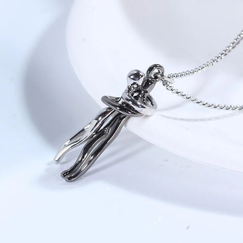 Hugging chain for lovers necklace