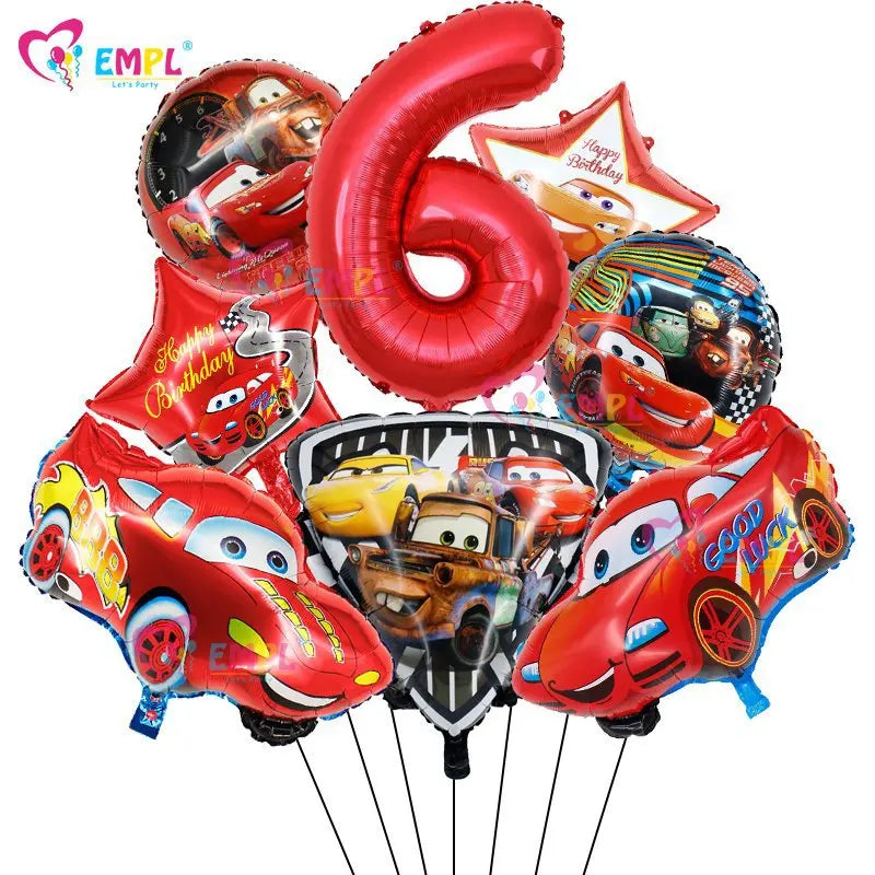 McQueen Foil Balloons Set 8 Pcs