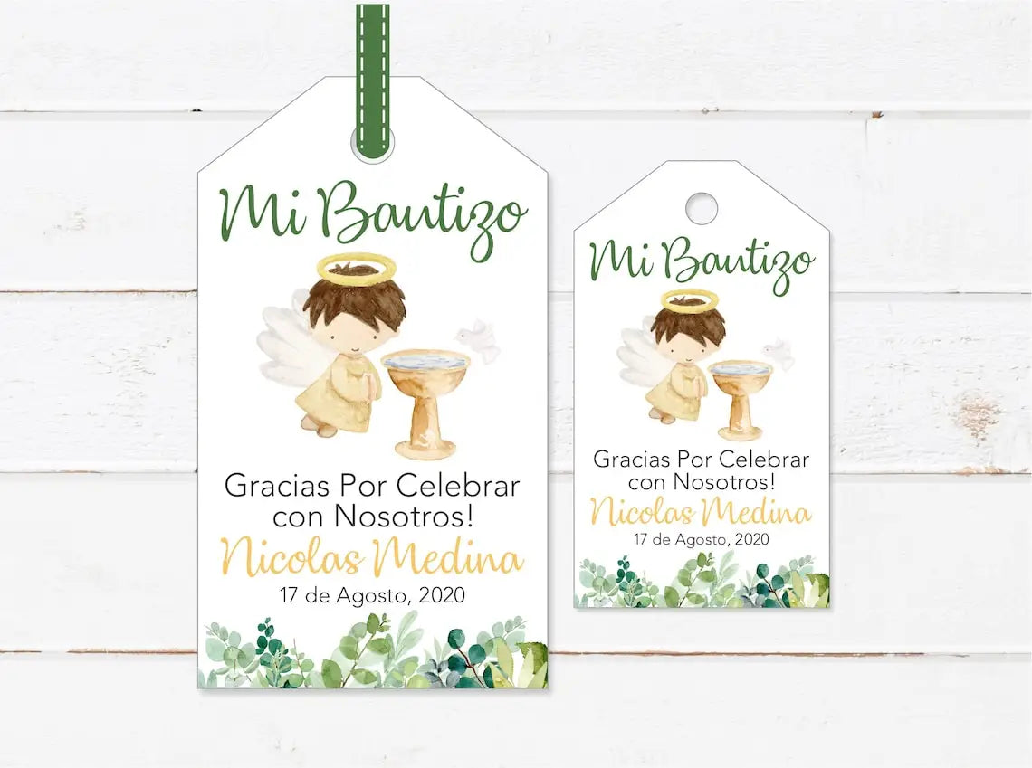 Custom tags Baptism Holly Communion, 100 pieces