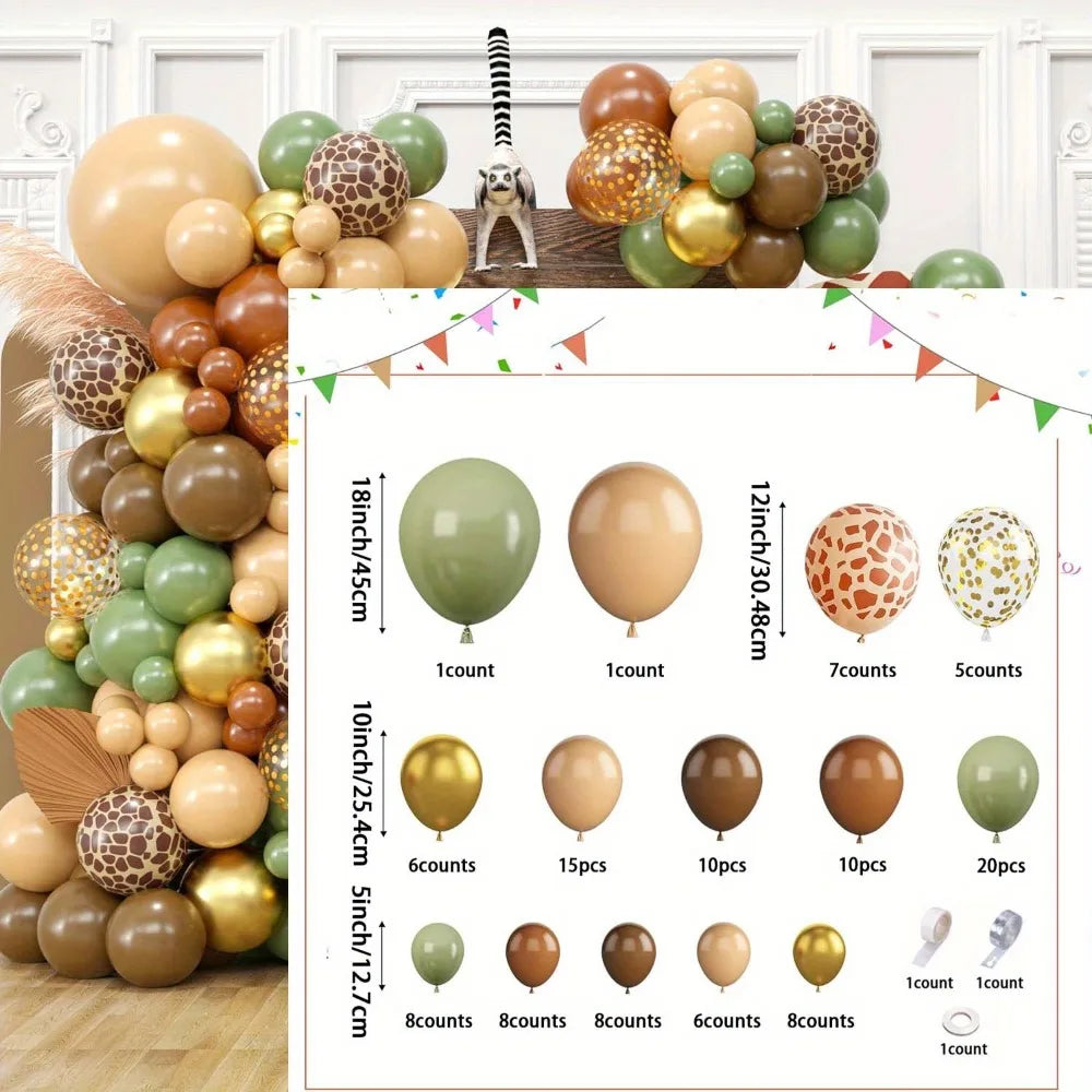 Jungle balloon garland 116 PCS decorations