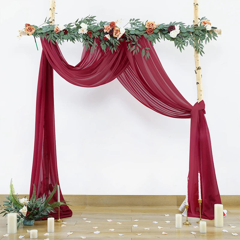 Chiffon Fabric Drapes for Wedding Arch 6/10M