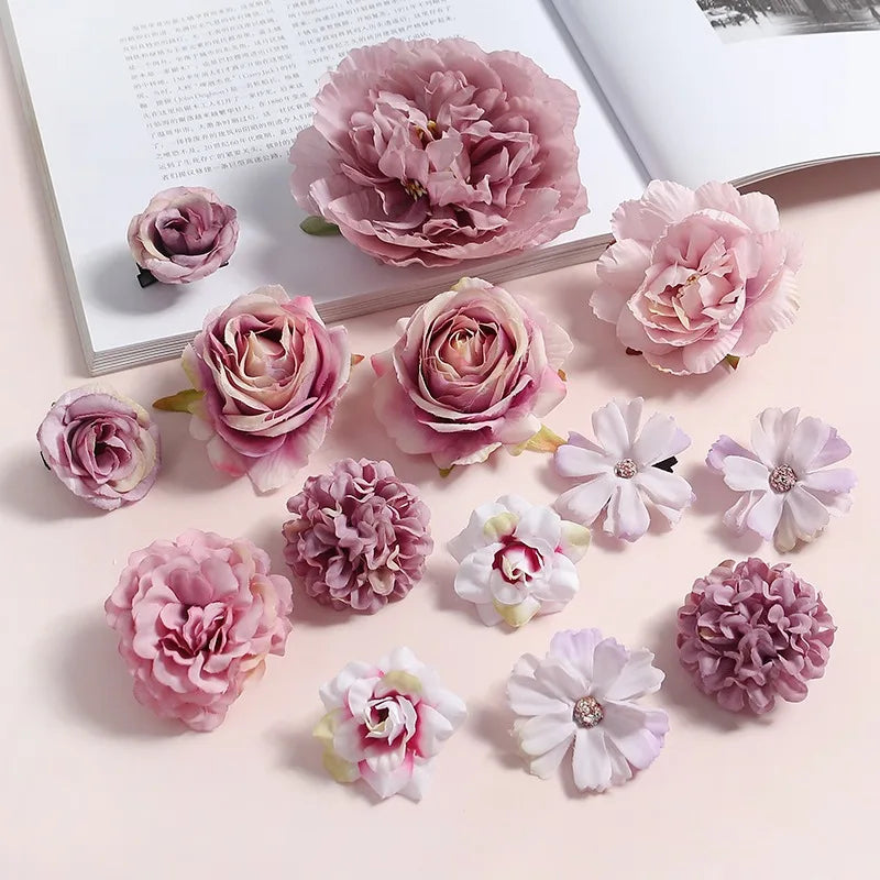 Mixed Rose silk fake flowers for decoration