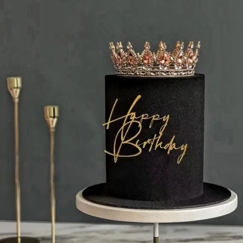 Rose,Gold simple style cake,dessert Decoration