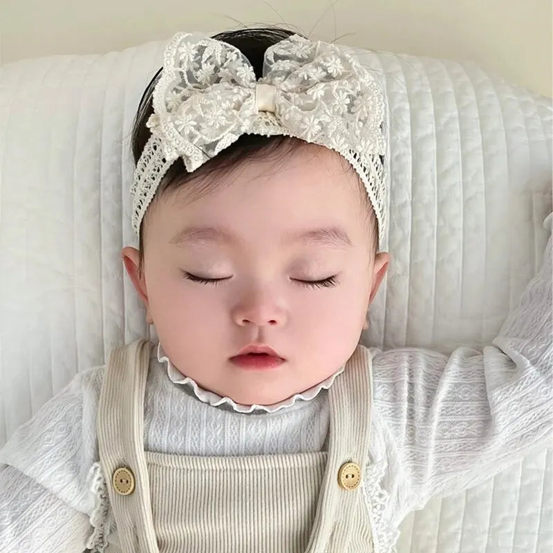 Lace bow baby headbands