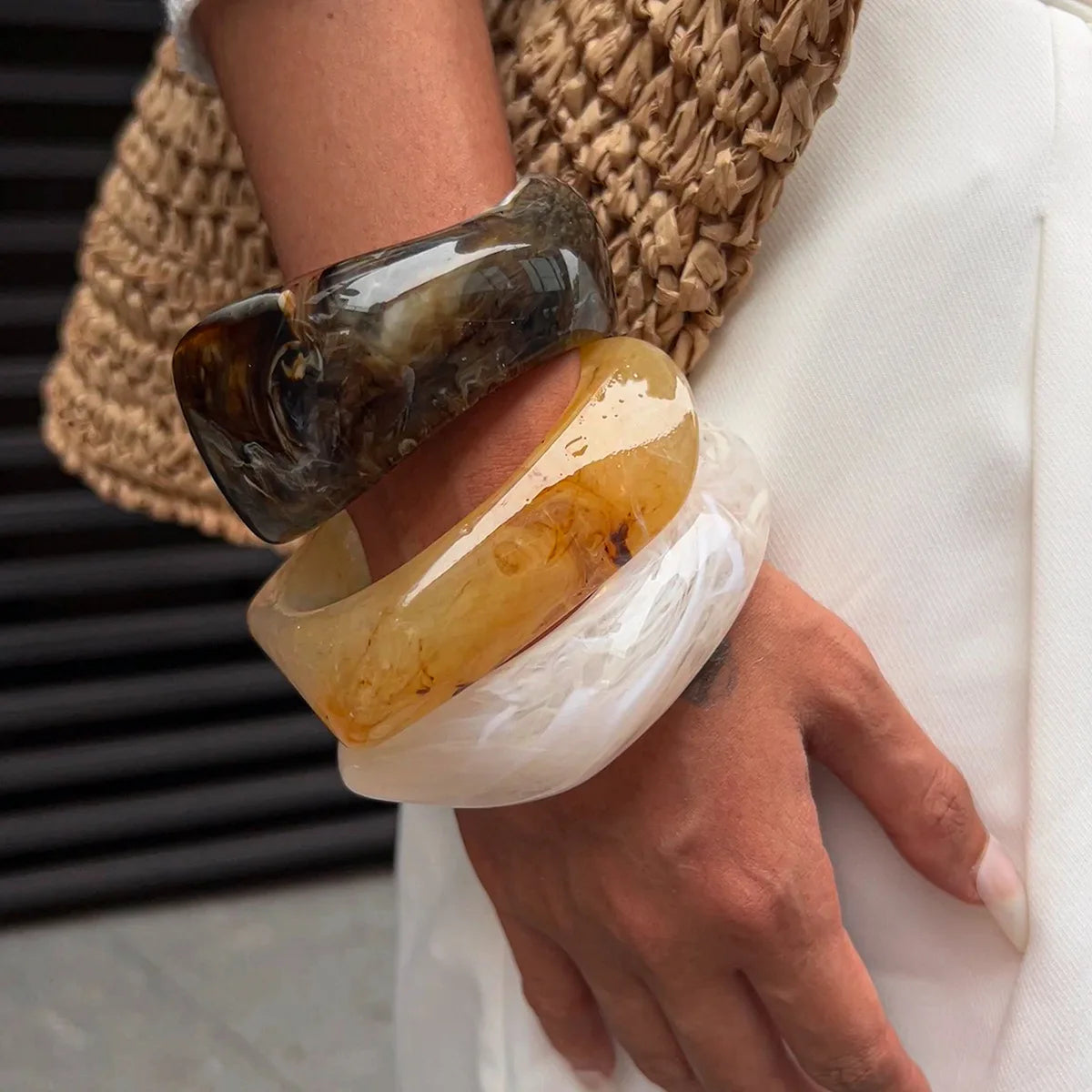 Rizana Vintage Chunky Resin Bangle