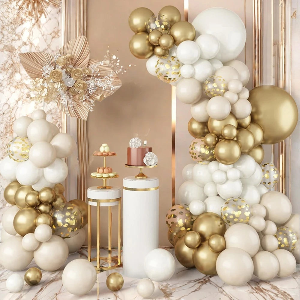 Platinum balloon arch set