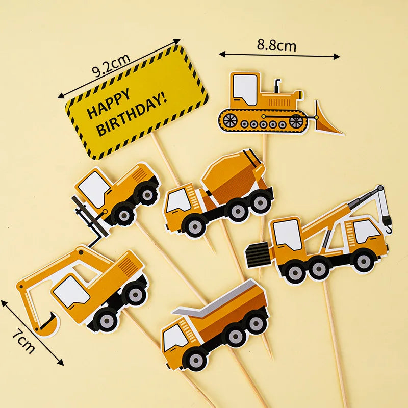 Engineering-vehicles for cake decoration