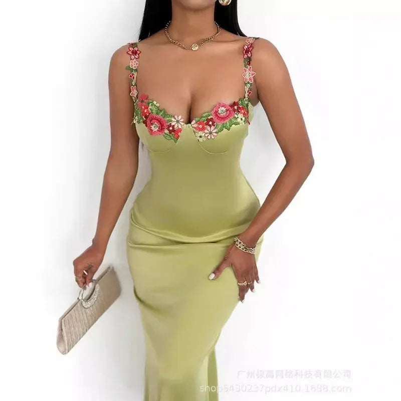Sima Satin Slim Dress