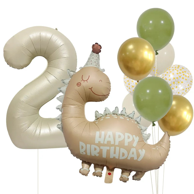 Caramel Colored Dinosaur Balloon Set