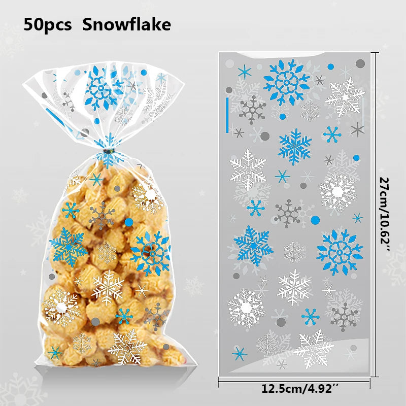 50pcs Christmas Candy Bags