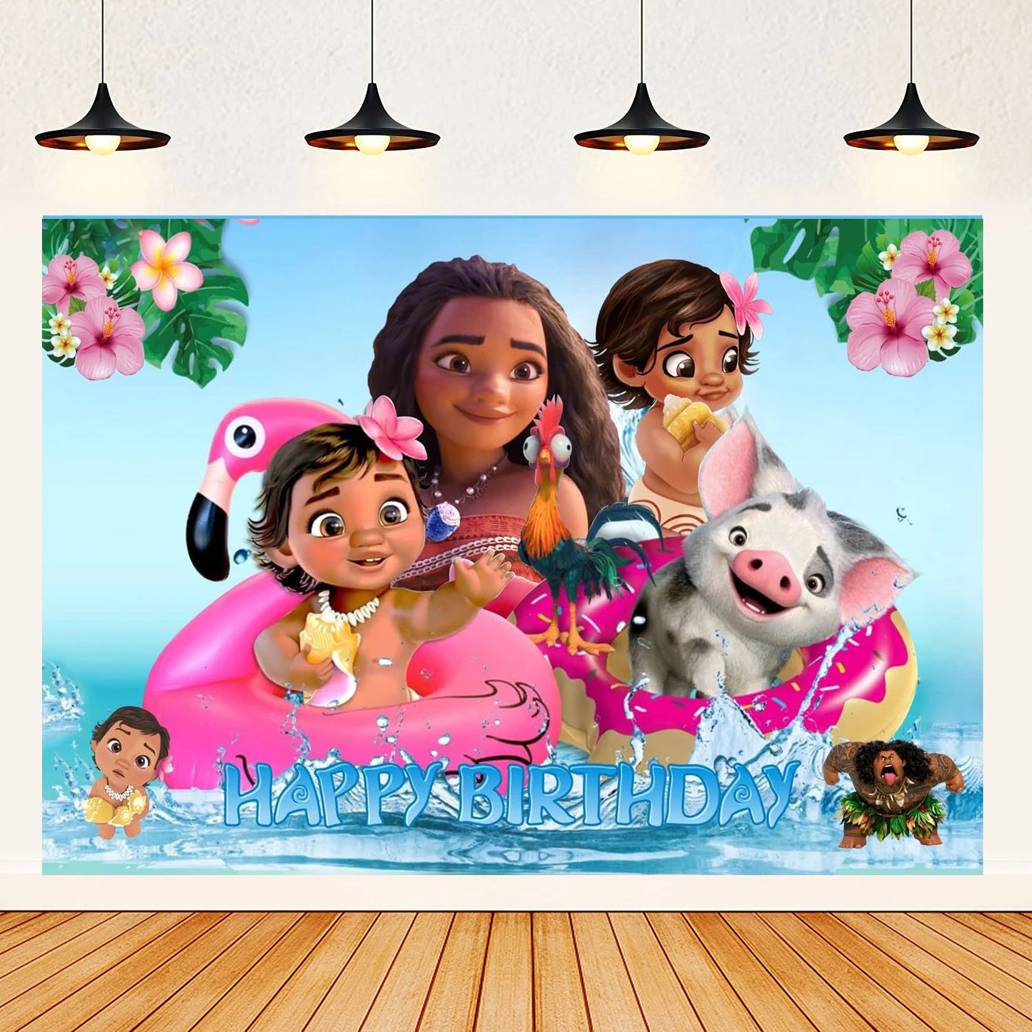 Moana theme background decoration