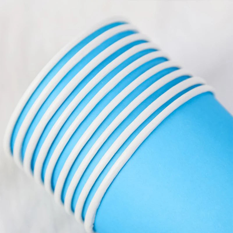 10PCS 9oz Solid Color Disposable Paper Cups
