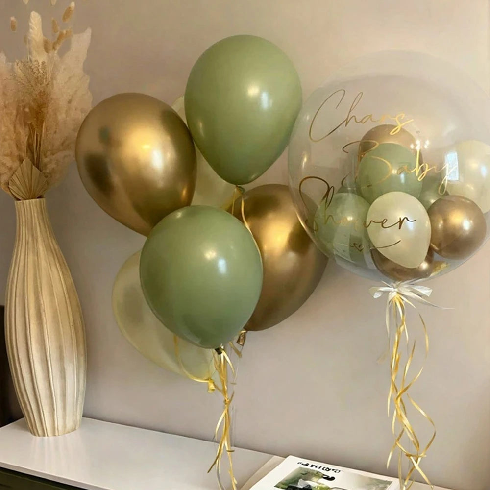 Retro Olive Green Balloons