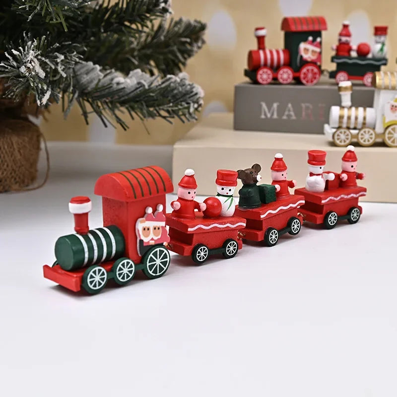 Wooden Christmas Train Ornament
