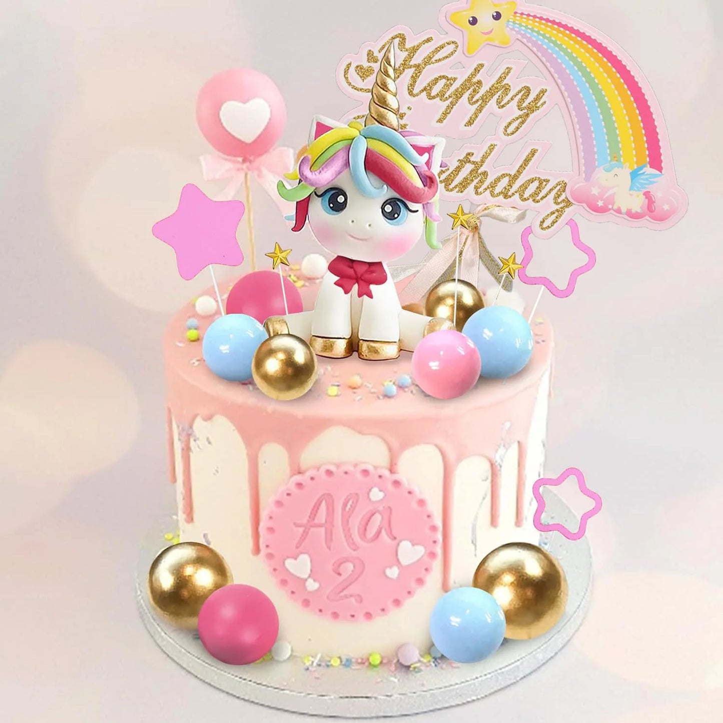 Unicorn topper cake decorations