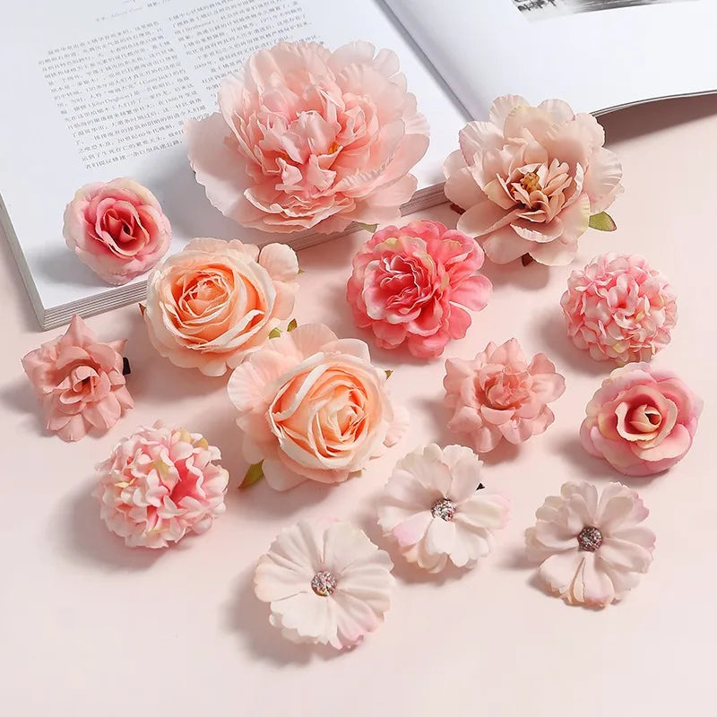 Mixed Rose silk fake flowers for decoration
