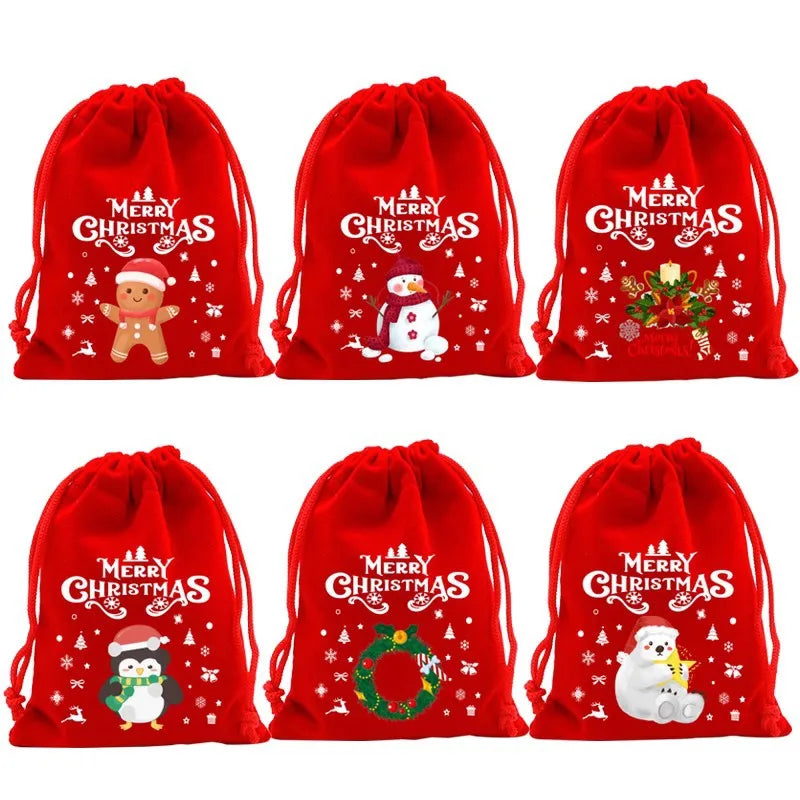 12/24pcs Xmas Party Favor Bags