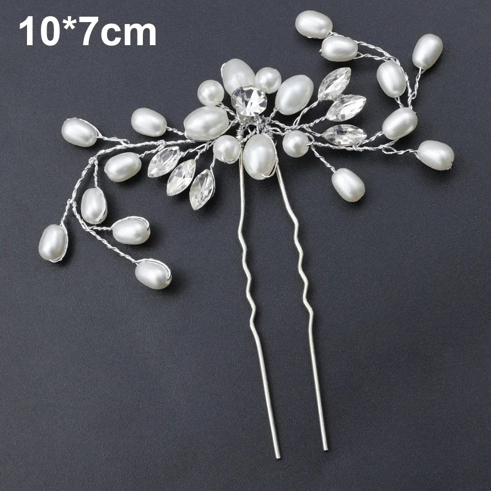 Elegant Pearl Crystal Hairpin 20pcs