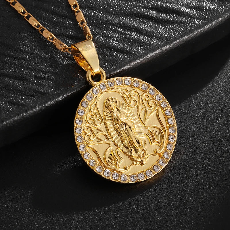 Virgin Mary medal pendant