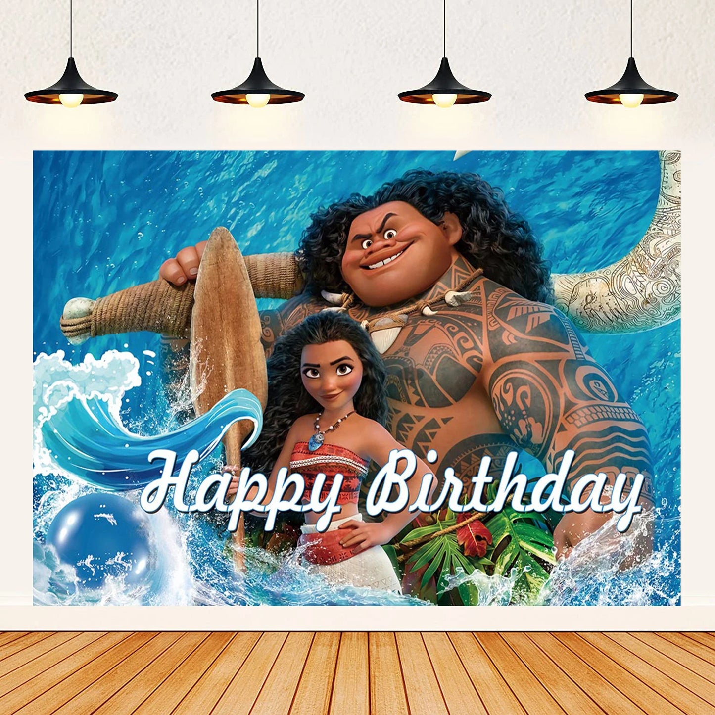 Moana theme background decoration