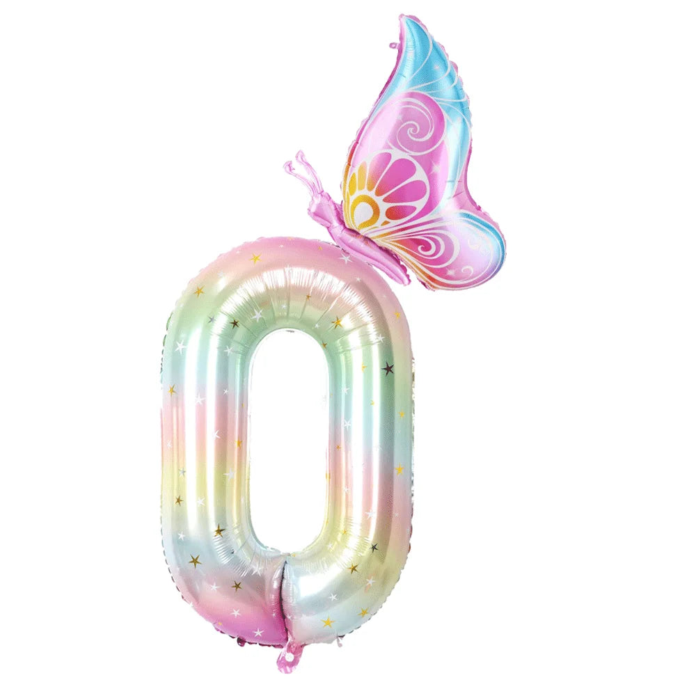 Colorful Gradient Number Balloon 40Inch