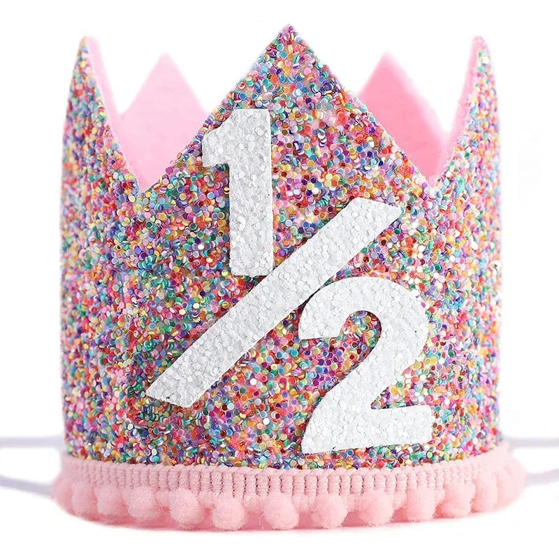 1/2 1 2 3 4 5 6 Year Old hat mini crown