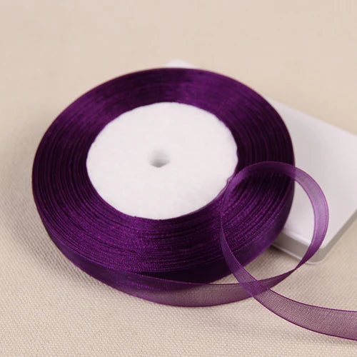 Dark purple Organza ribbons 45Meters/lot