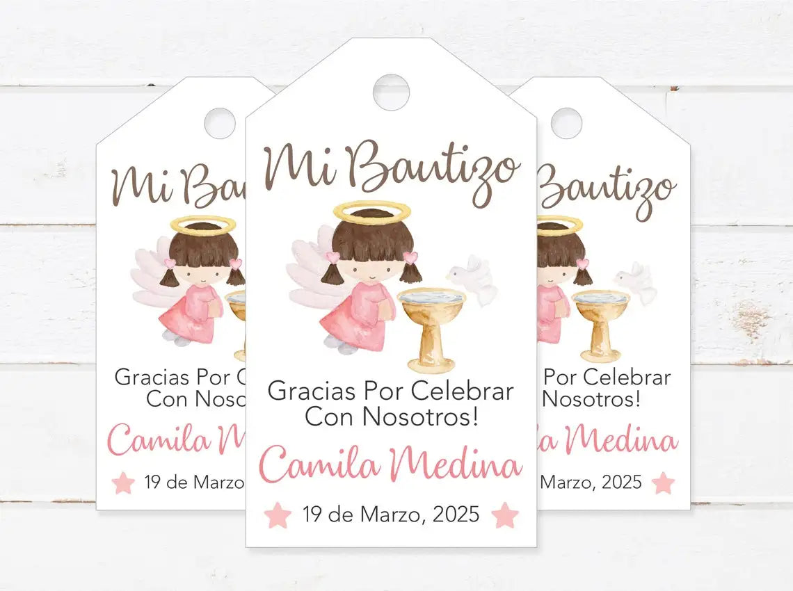 Custom tags Baptism Holly Communion, 100 pieces