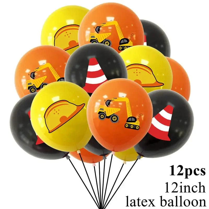 Construction party decorations kit