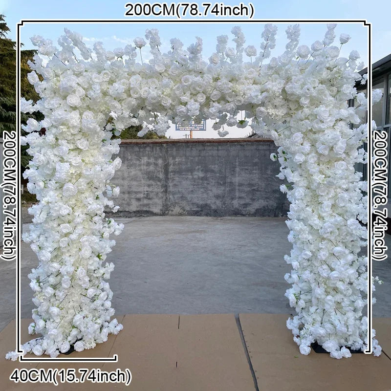 White Cherry blossom row runner flower