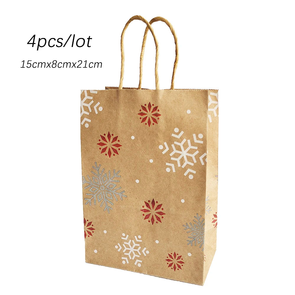 4pcs Christmas Paper Gift Bagsba