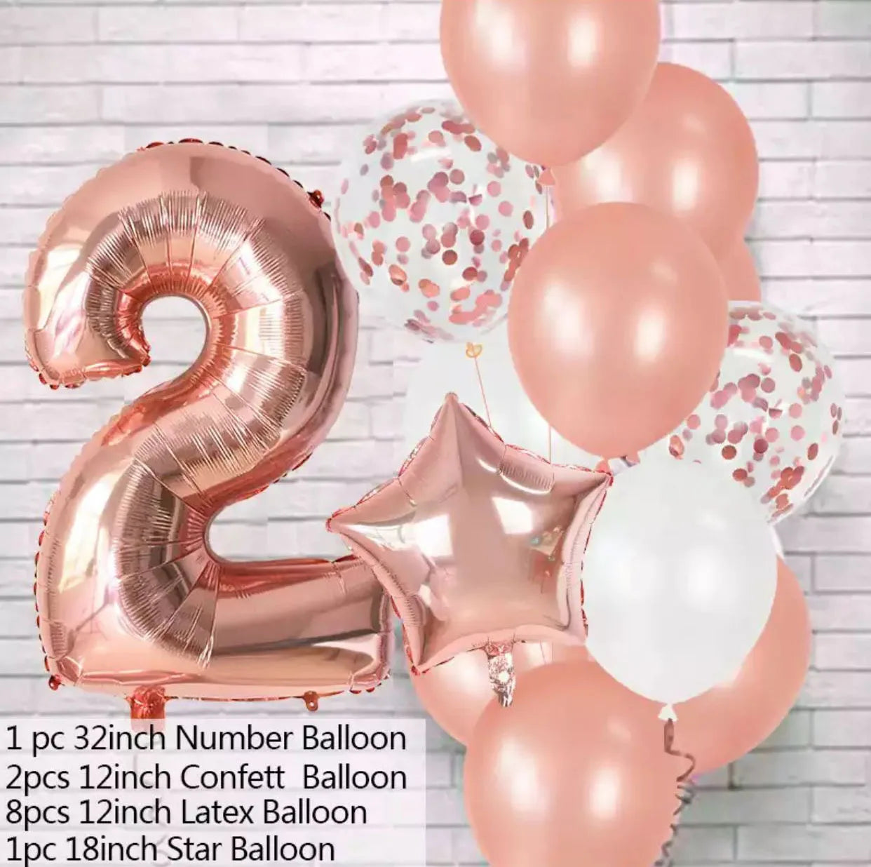 Balloons Number set / 12Pcs