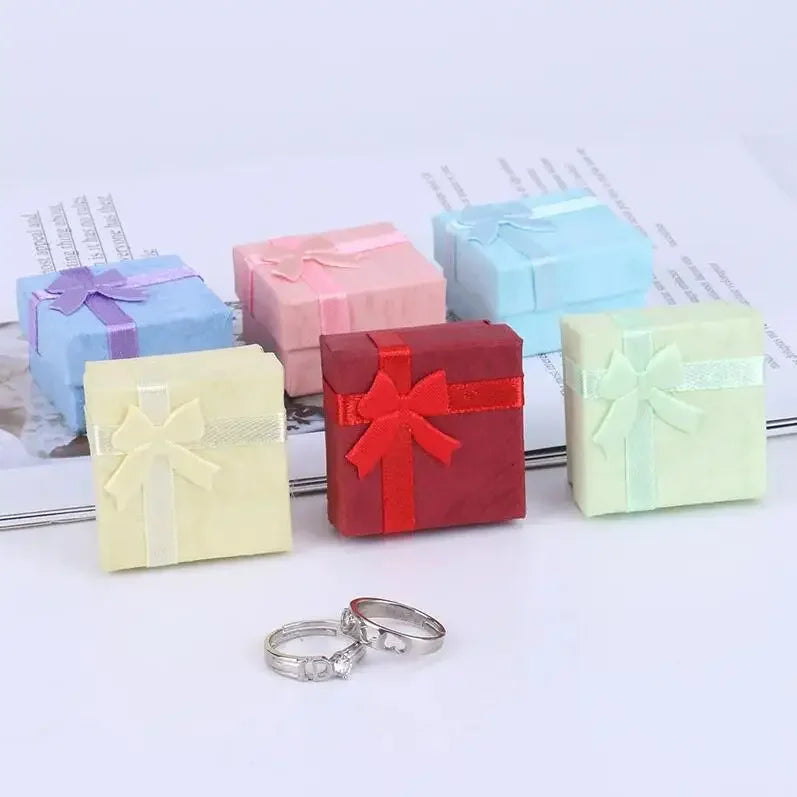12pcs Jewelry packaging box Multi-color 4*4*3CM