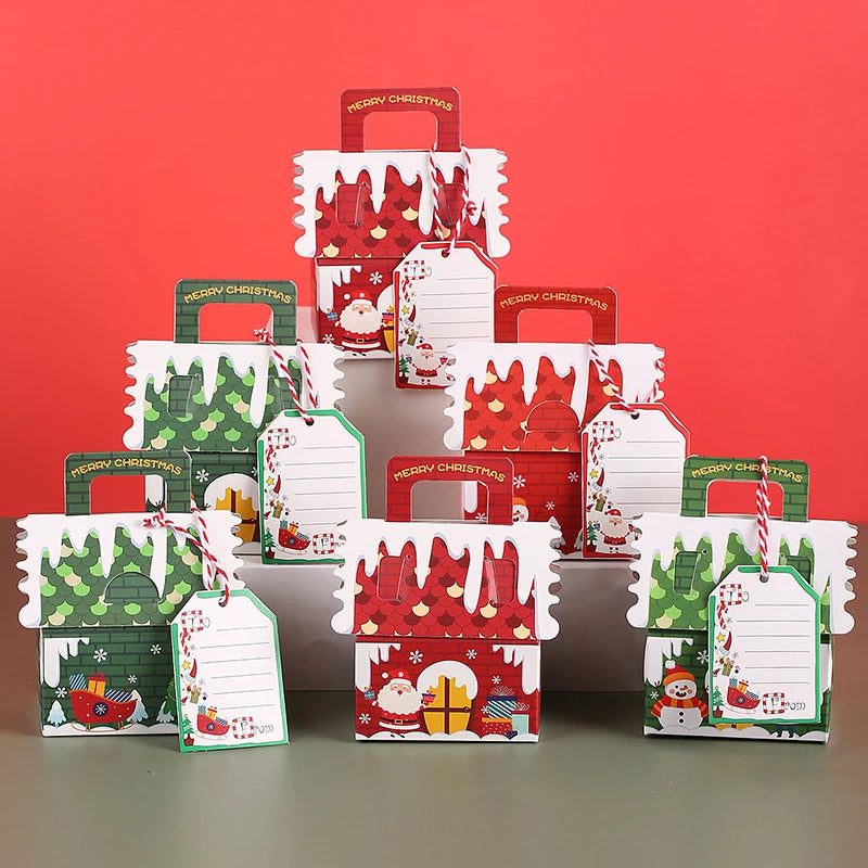 Xmas Party Gift Boxes – 5/10pcs Gingerbread & Snowman”