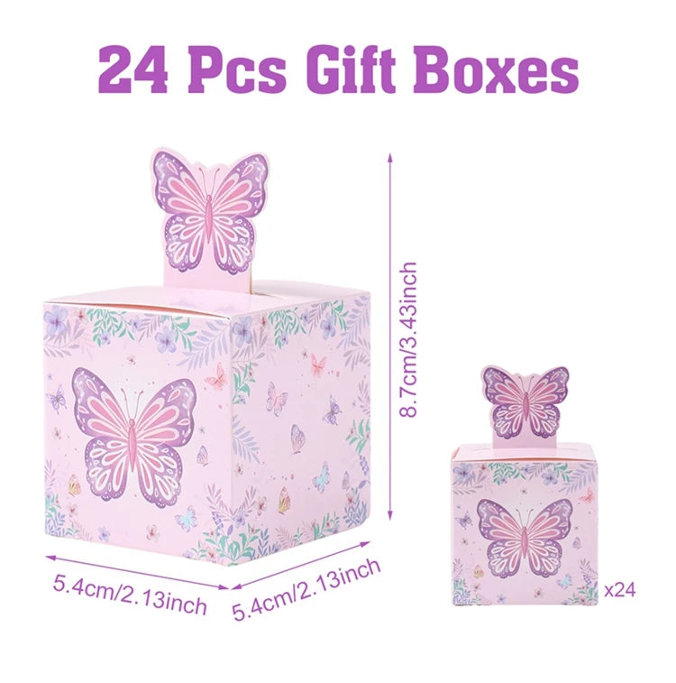 Candy gift box Butterfly for Baby Shower decorations 12/24pcs
