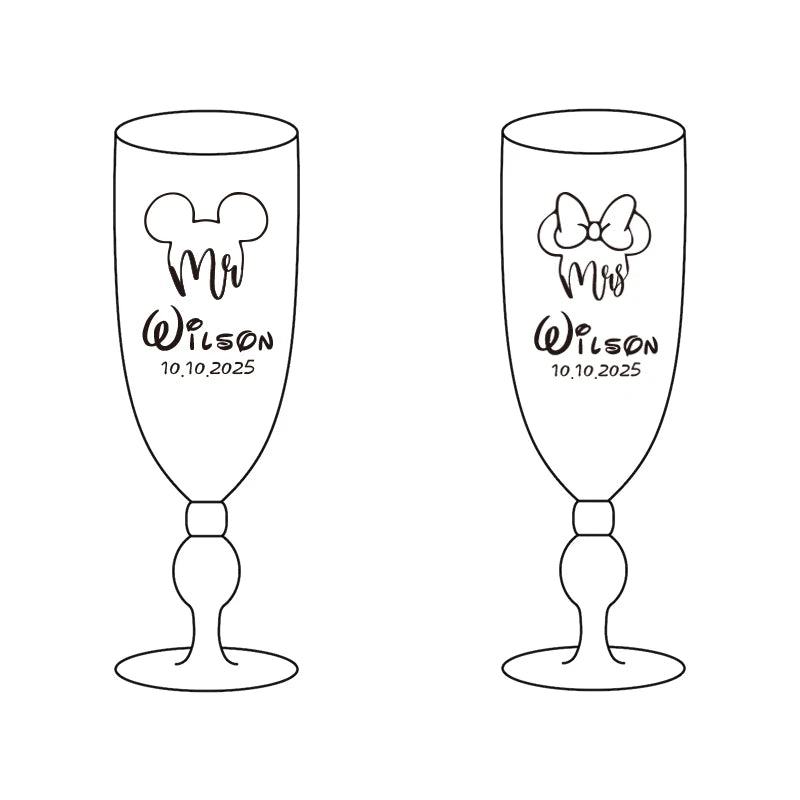 Custom champagne laser engraving glass cup