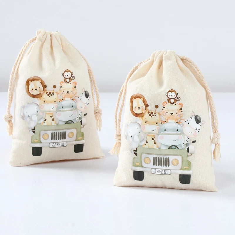 Animal character Gift Bags for Party 6pcs