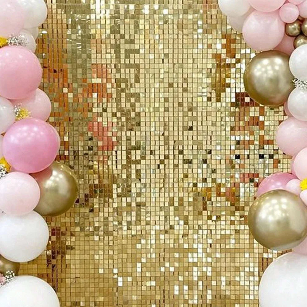 Balloon curtain gold bright 2M X 1M