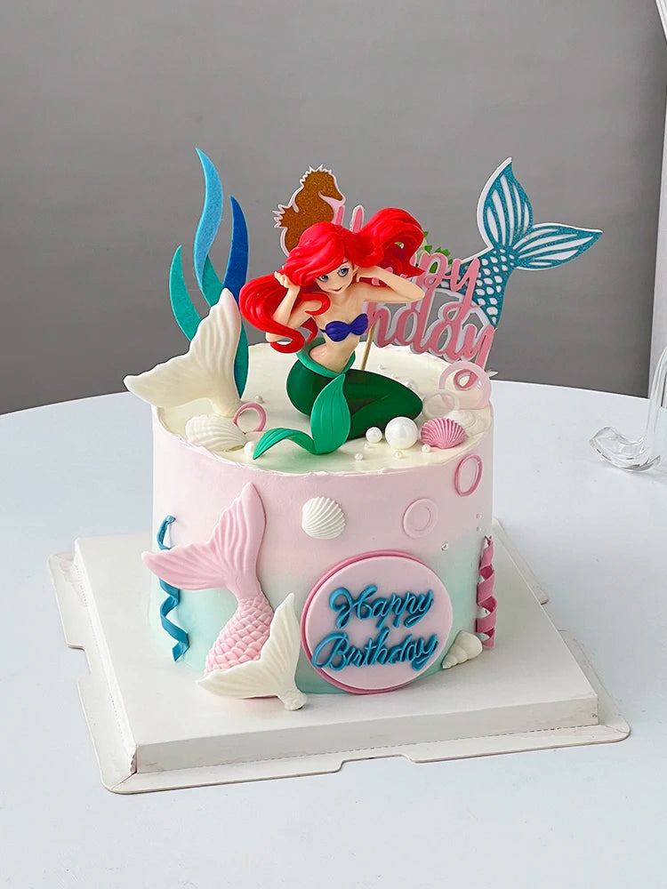 Kawaii Mermaid Cake Topper – Birthday Decoration