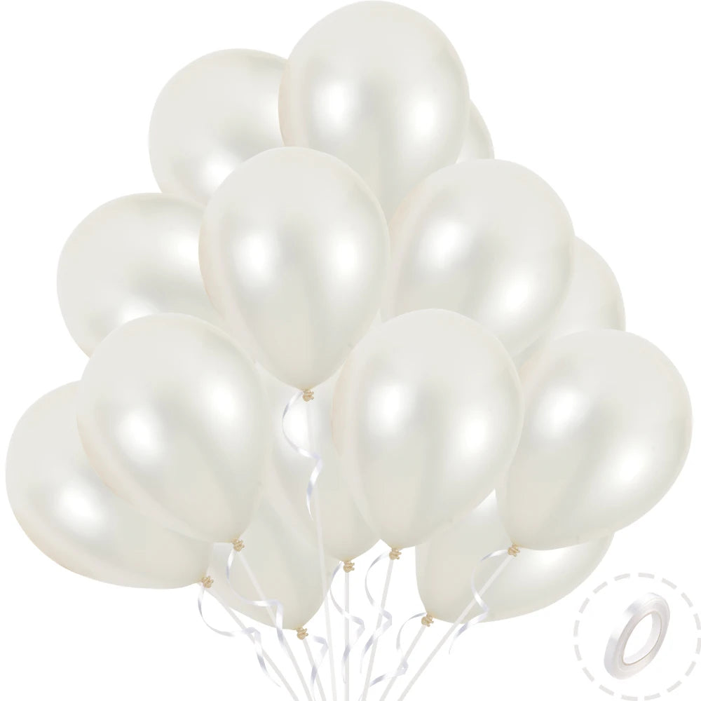 White Pearl Balloons 5/10/12inch